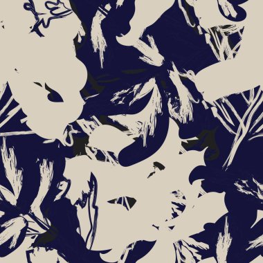 Moda tekstil, grafik, arka plan ve el sanatları için kusursuz desenli fırça darbeleri