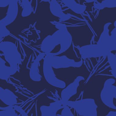 Moda tekstil, grafik, arka plan ve el sanatları için kusursuz desenli fırça darbeleri