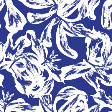 Moda tekstil, grafik, arka plan ve el sanatları için kusursuz desenli fırça darbeleri