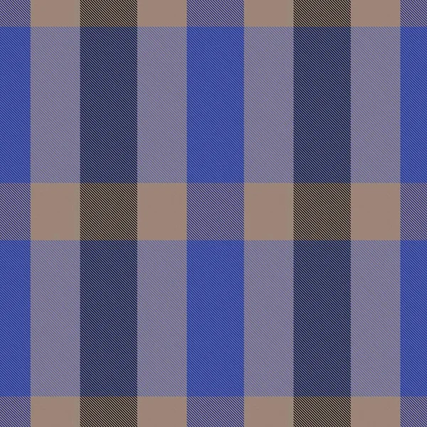 Blue Asymmetric Plaid Texturiertes Nahtloses Muster Geeignet Für Modetextilien Und — Stockvektor