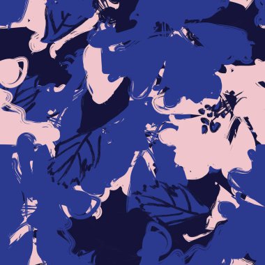 Moda tekstil, grafik, arka plan ve el sanatları için kusursuz desenli fırça darbeleri