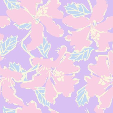 Moda tekstil, grafik, arka plan ve el sanatları için kusursuz desenli fırça darbeleri