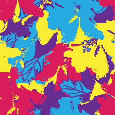 Moda tekstil, grafik, arka plan ve el sanatları için kusursuz desenli fırça darbeleri