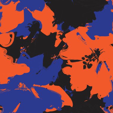 Moda tekstil, grafik, arka plan ve el sanatları için kusursuz desenli fırça darbeleri