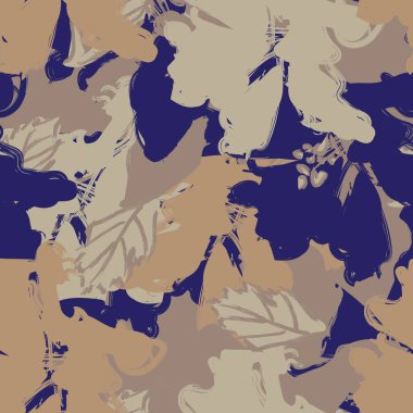 Moda tekstil, grafik, arka plan ve el sanatları için kusursuz desenli fırça darbeleri