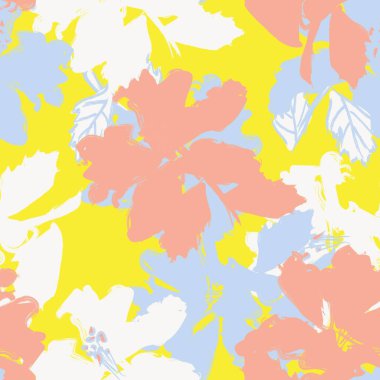 Moda tekstil, grafik, arka plan ve el sanatları için kusursuz desenli fırça darbeleri