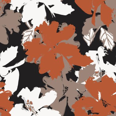 Moda tekstil, grafik, arka plan ve el sanatları için kusursuz desenli fırça darbeleri