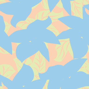 Moda tekstil, grafik ve el sanatları için tropik yapraksız desen tasarımı