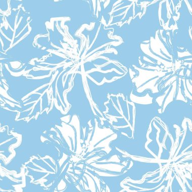 Moda tekstil, grafik, arka plan ve el sanatları için kusursuz desenli fırça darbeleri