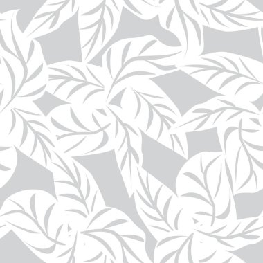 Moda tekstil, grafik ve el sanatları için tropik yapraksız desen tasarımı