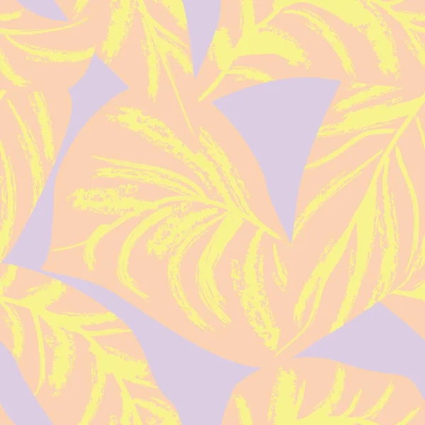 Conception Motifs Sans Couture Tropical Leaf Pour Les Textiles Les — Image vectorielle