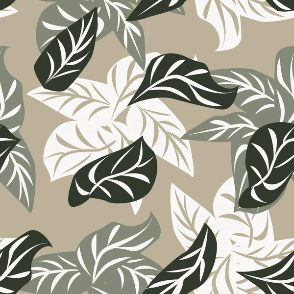 Tropical Leaf Nahtloses Muster Design Für Modetextilien Grafiken Und Kunsthandwerk — Stockvektor