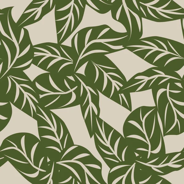 Tropical Leaf Sömlös Mönster Design För Mode Textilier Grafik Och — Stock vektor
