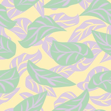 Moda tekstil, grafik ve el sanatları için tropik yapraksız desen tasarımı