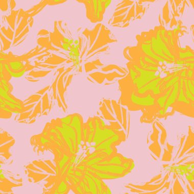 Moda tekstil, grafik, arka plan ve el sanatları için kusursuz desenli fırça darbeleri