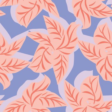 Moda tekstil, grafik ve el sanatları için tropik yapraksız desen tasarımı