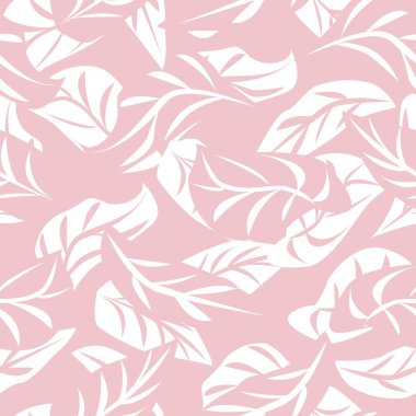 Moda tekstil, grafik ve el sanatları için tropik yapraksız desen tasarımı