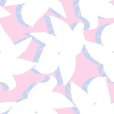 Moda tekstil, grafik ve el sanatları için tropik yapraksız desen tasarımı