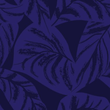 Moda tekstil, grafik ve el sanatları için tropik yapraksız desen tasarımı