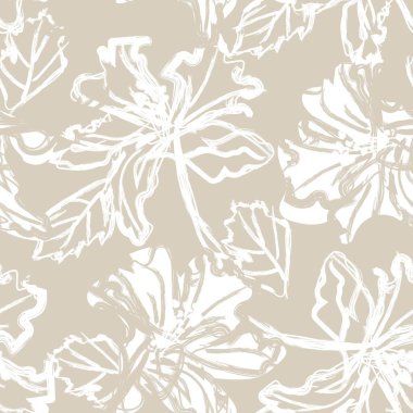 Moda tekstil, grafik, arka plan ve el sanatları için kusursuz desenli fırça darbeleri