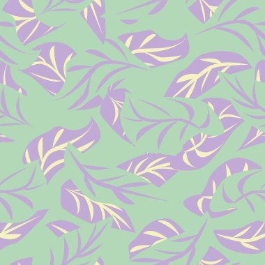 Moda tekstil, grafik ve el sanatları için tropik yapraksız desen tasarımı