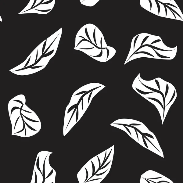 Conception Motifs Sans Couture Tropical Leaf Pour Les Textiles Les — Image vectorielle