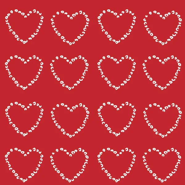 Heart Shaped Brush Stroke Seamless Pattern Design Fashion Textiles Graphics — Wektor stockowy