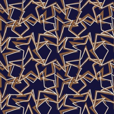 Star brush stroke seamless pattern design for fashion textiles and graphics