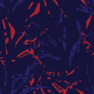Brushstroke Tropical Leaf seamless pattern design for fashion textiles, graphics and crafts