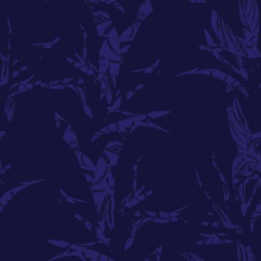 Brushstroke Tropical Leaf seamless pattern design for fashion textiles, graphics and crafts