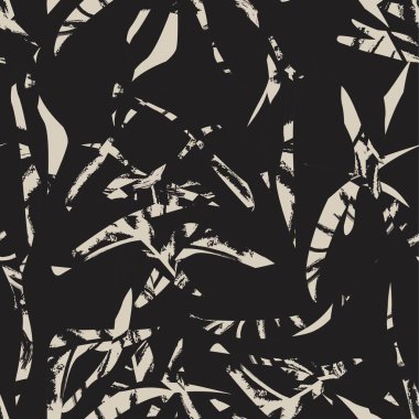 Brushstroke Tropical Leaf seamless pattern design for fashion textiles, graphics and crafts