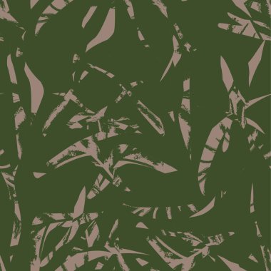 Brushstroke Tropical Leaf seamless pattern design for fashion textiles, graphics and crafts