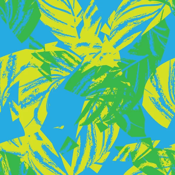 Brushstroke Tropical Leaf seamless pattern design for fashion textiles, graphics and crafts