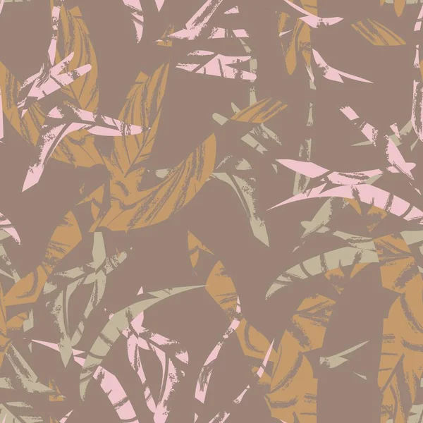 Brushstroke Tropical Leaf seamless pattern design for fashion textiles, graphics and crafts
