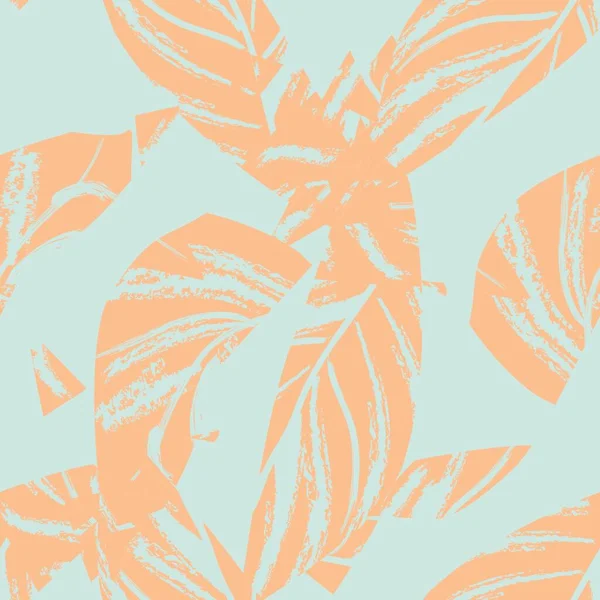 Brushstroke Tropical Leaf seamless pattern design for fashion textiles, graphics and crafts