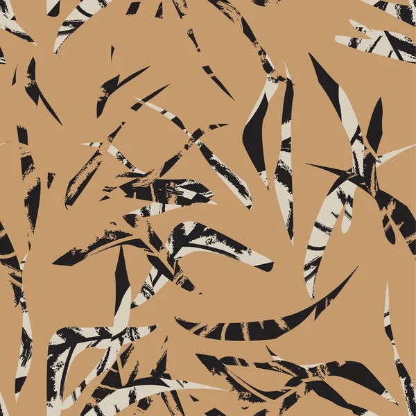 Brushstroke Tropical Leaf seamless pattern design for fashion textiles, graphics and crafts