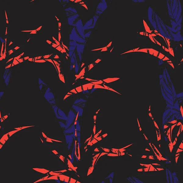 Brushstroke Tropical Leaf seamless pattern design for fashion textiles, graphics and crafts