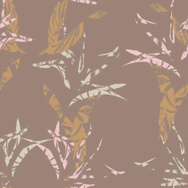 Brushstroke Tropical Leaf seamless pattern design for fashion textiles, graphics and crafts