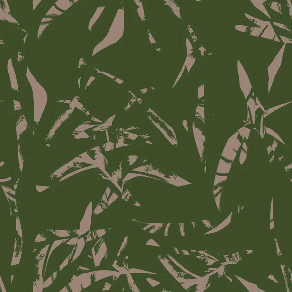 Brushstroke Tropical Leaf Seamless Pattern Design Fashion Textiles Graphics Crafts — 图库矢量图片