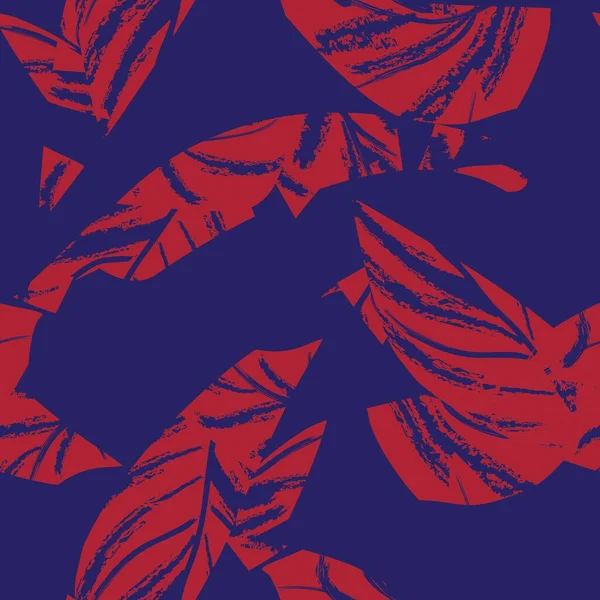 Brushstroke Tropical Leaf seamless pattern design for fashion textiles, graphics and crafts
