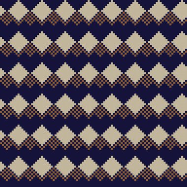 Örgü, moda tekstili ve grafikler için argyle Fair Island kusursuz desen tasarımı