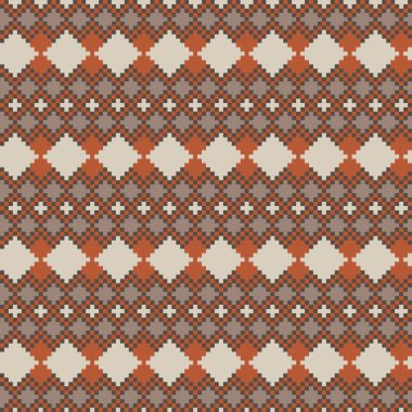 Örgü, moda tekstili ve grafikler için argyle Fair Island kusursuz desen tasarımı