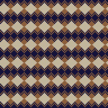 Örgü, moda tekstili ve grafikler için argyle Fair Island kusursuz desen tasarımı
