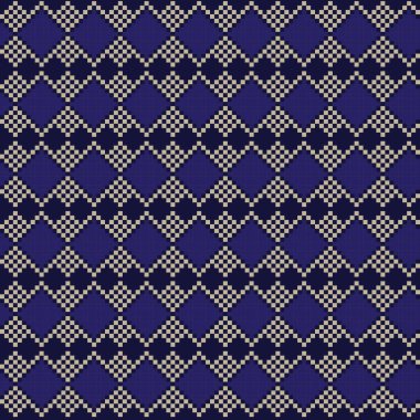 Örgü, moda tekstili ve grafikler için argyle Fair Island kusursuz desen tasarımı