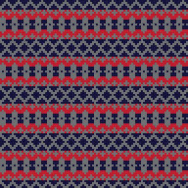 Fair isle seamless pattern design for knitwear, fashion textile, graphics