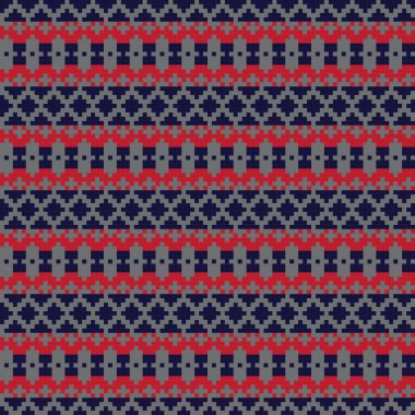 Fair isle seamless pattern design for knitwear, fashion textile, graphics