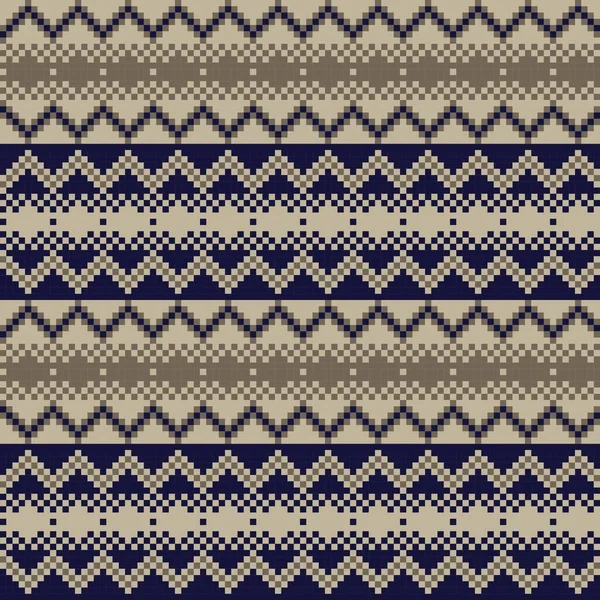 Sneeuwvlok Fair Isle Patroon Ontwerp Voor Mode Textiel Breigoed Graphics — Stockvector