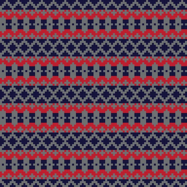 Fair Isle Seamless Pattern Design Knitwear Fashion Textile Graphics — Stock Vector
