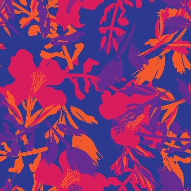 Moda tekstil, grafik, arka plan ve el sanatları için kusursuz desenli fırça darbeleri