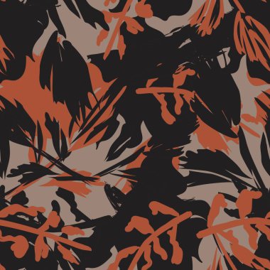 Moda tekstil, grafik, arka plan ve el sanatları için kusursuz desenli fırça darbeleri